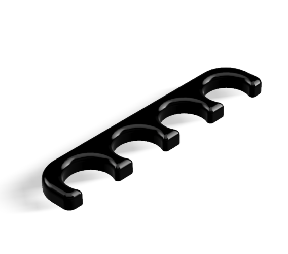 4 Finger Door Grip Single Product Open Style Black Door Grips